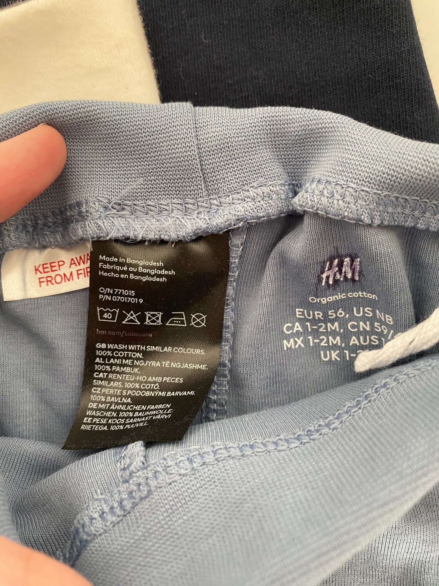 1-2M H&M footed leggings set