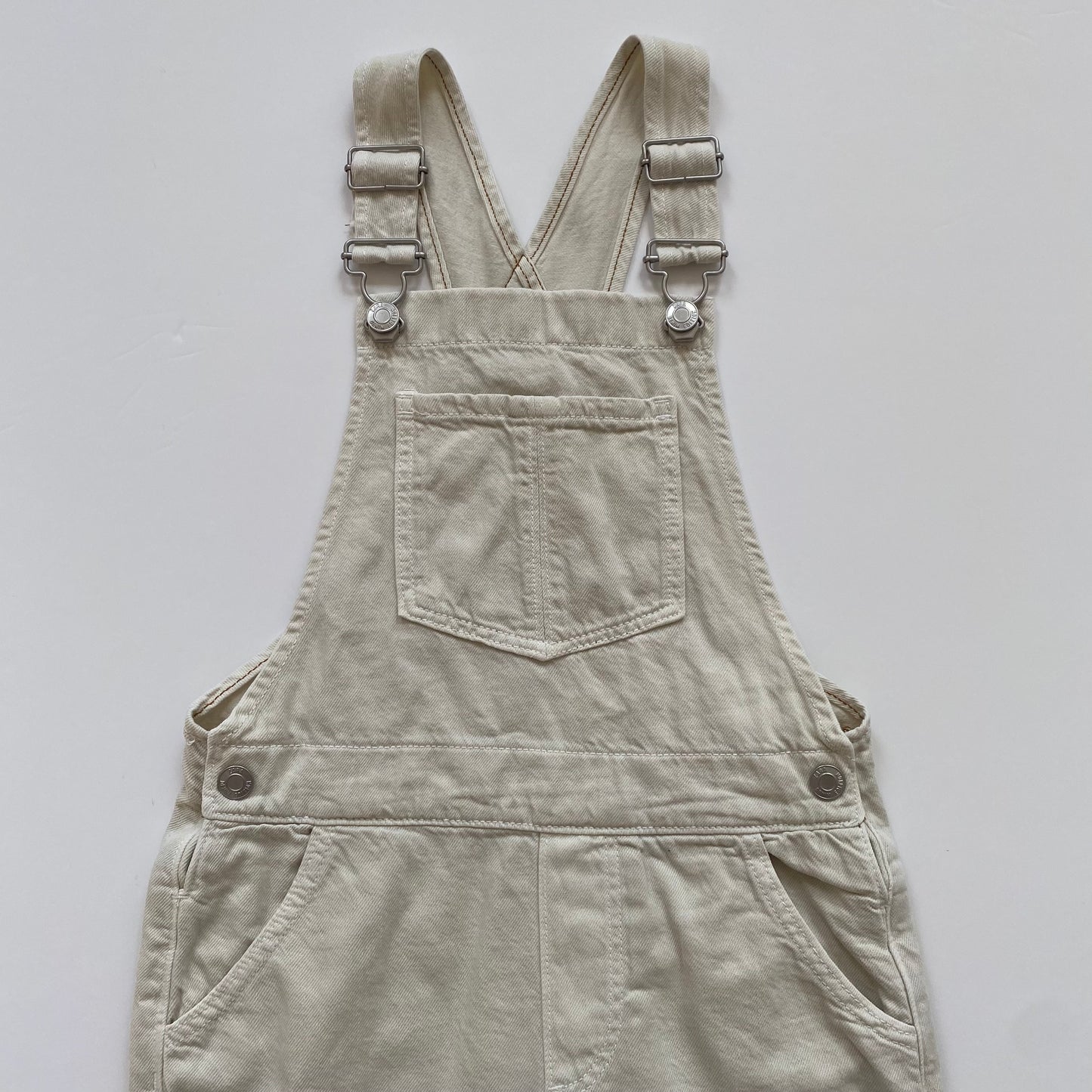4-5Y Zara sand denim short dungarees