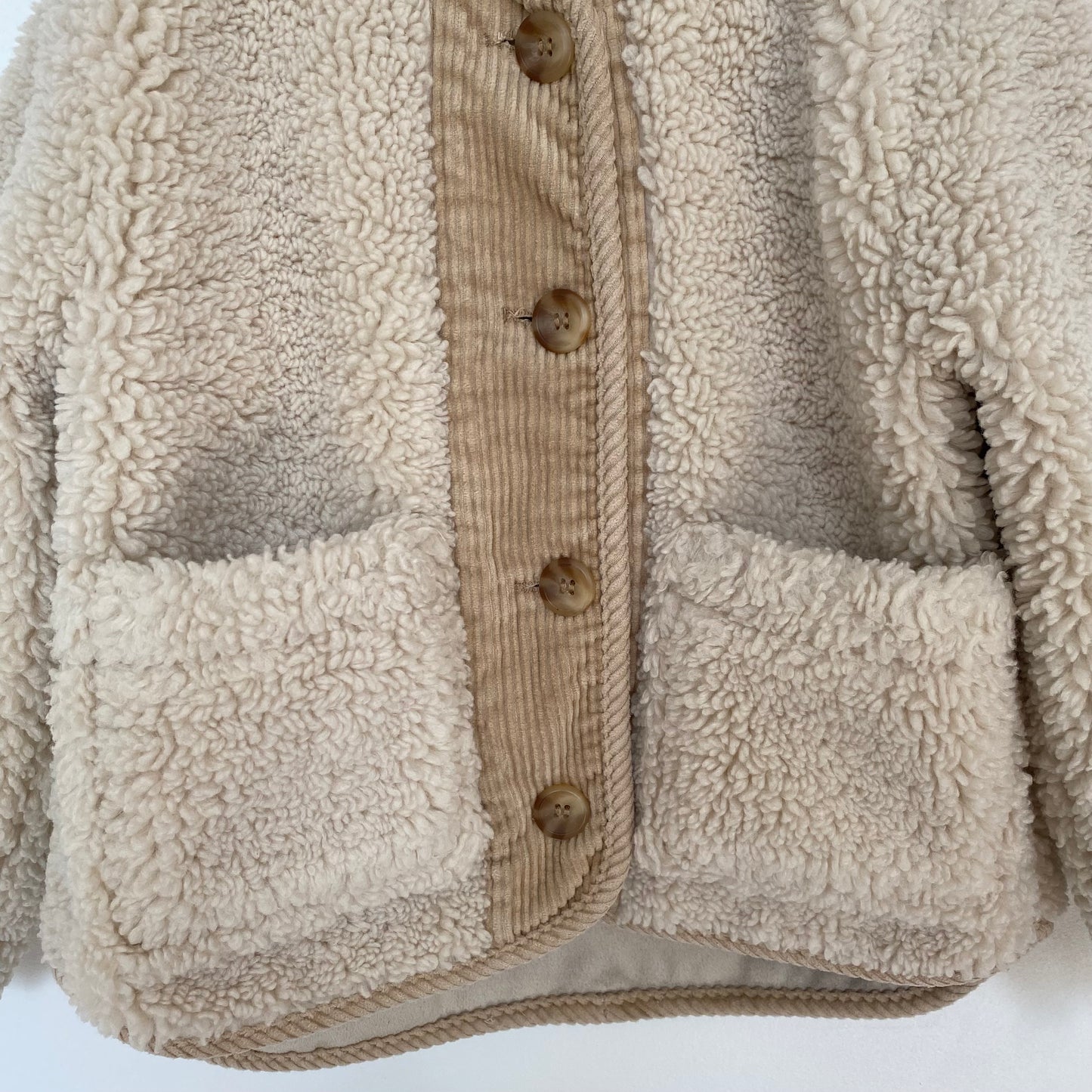 2-3Y Zara cream teddy borg fleece