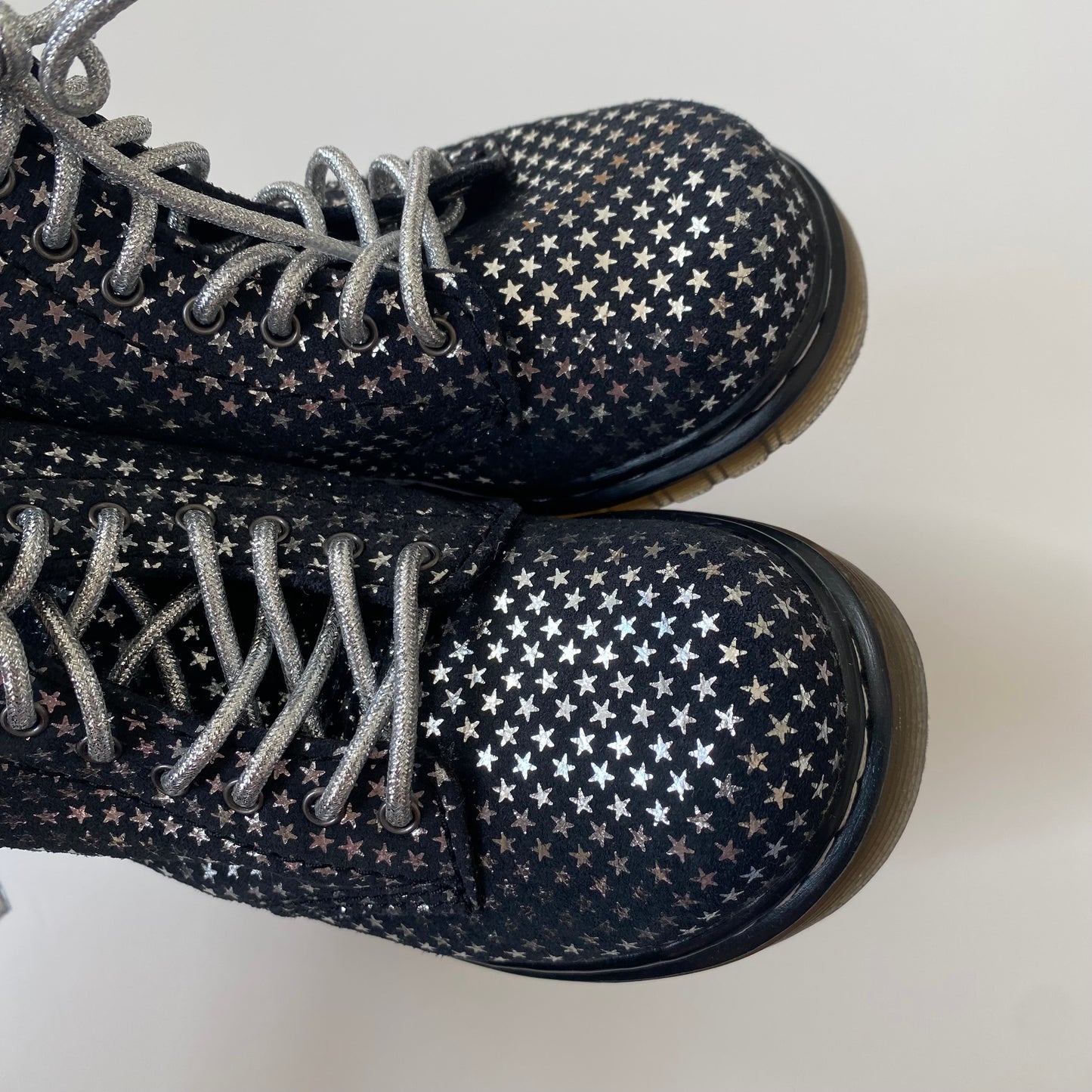 Dr Martens Pascal J silver star black silver boots UK size 7