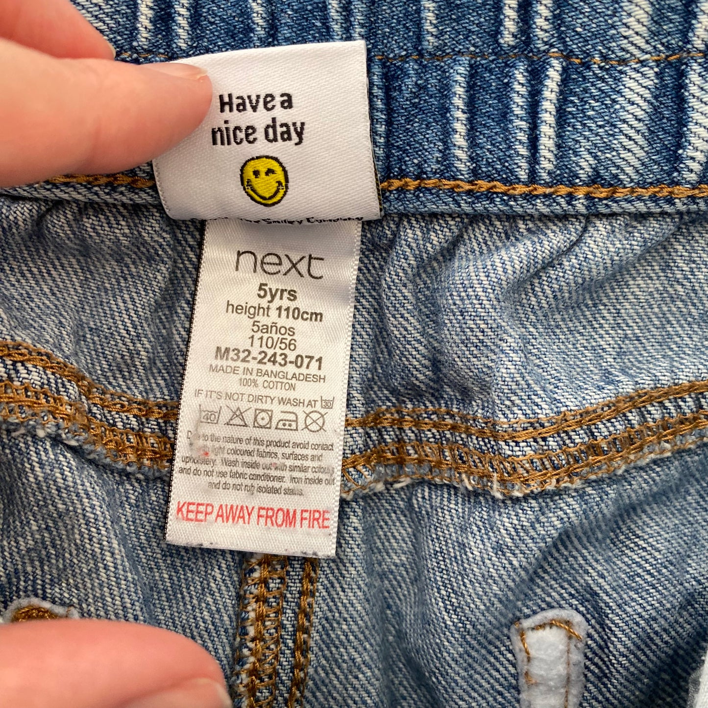 4-5Y Next x Smiley World wide leg jeans