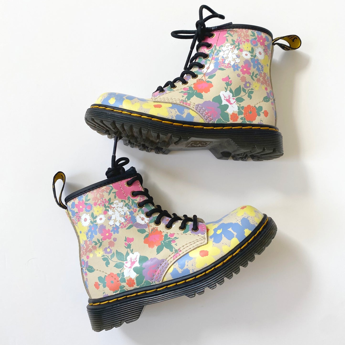 Dr Martens 1460 floral mash up hydro pastel UK size 7.5 like new