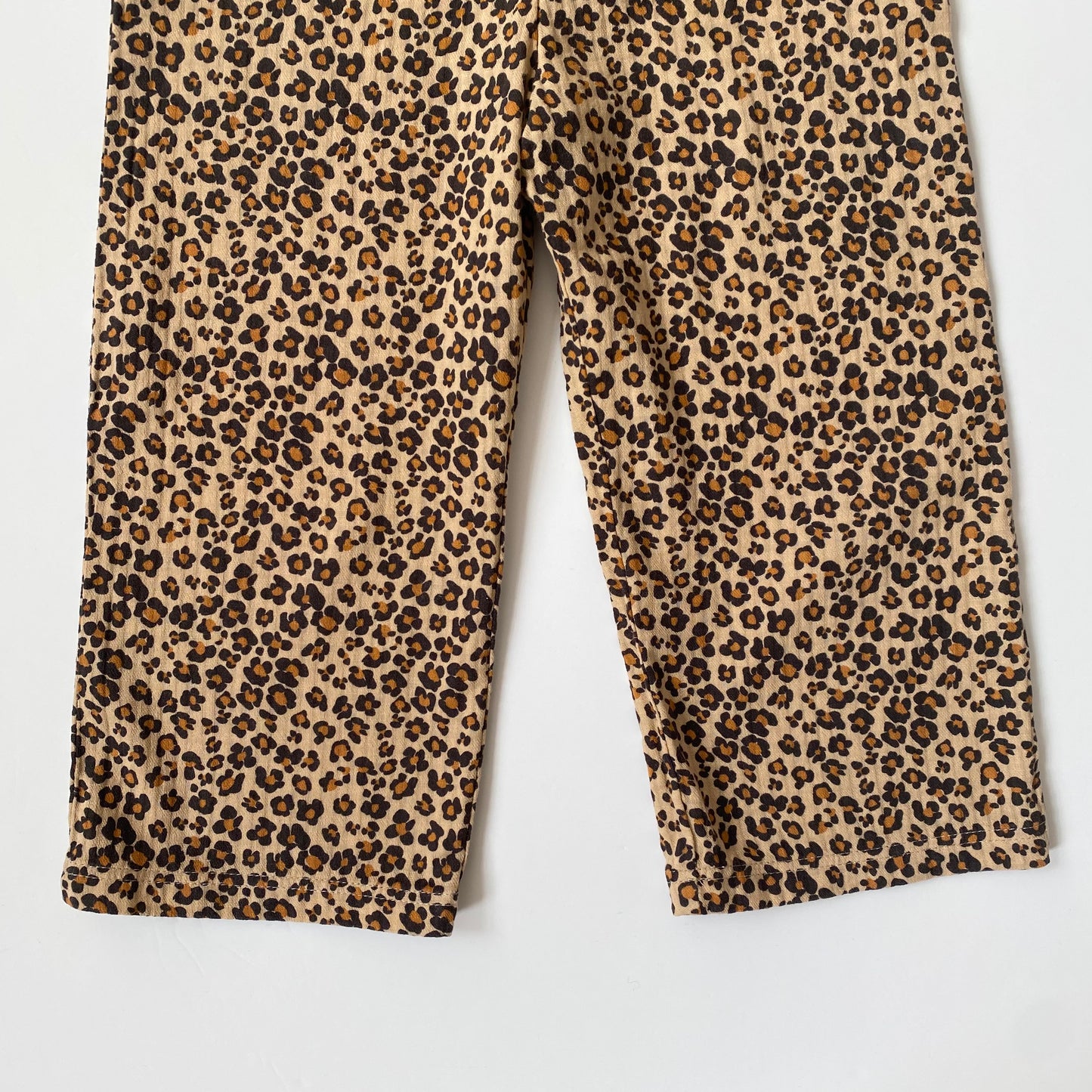 5-6Y* Zara leopard print wide leg jumpsuit