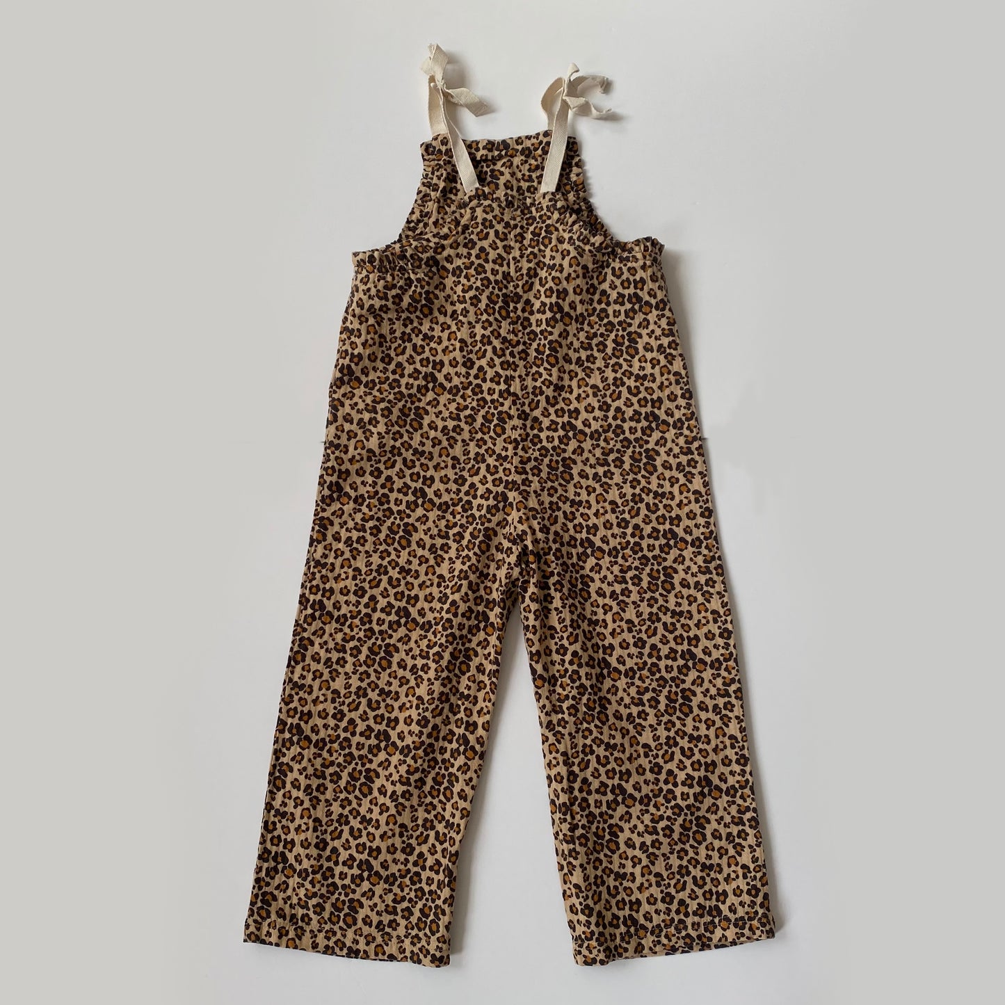 5-6Y* Zara leopard print wide leg jumpsuit