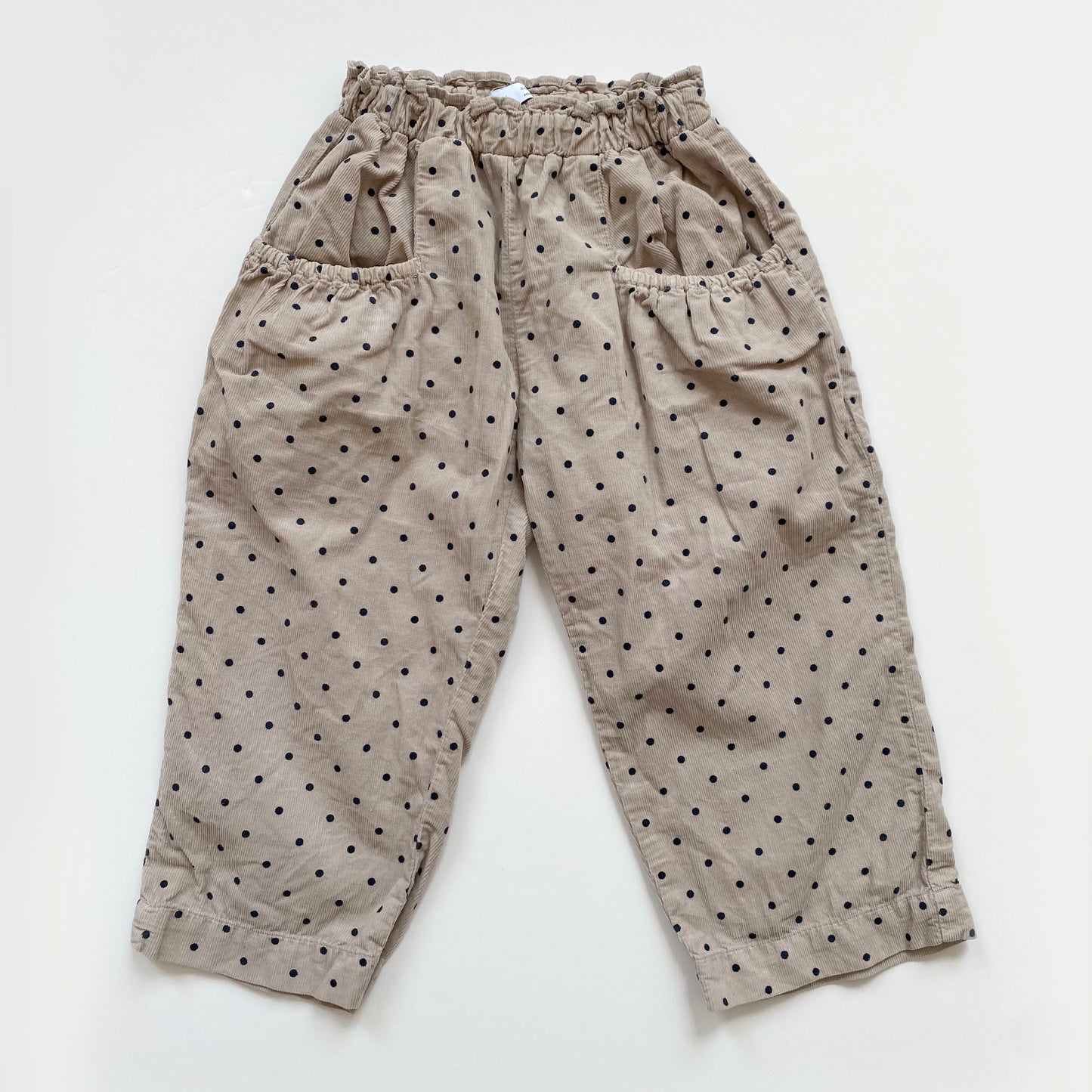 3-4Y Zara beige polka dot needlecord trousers