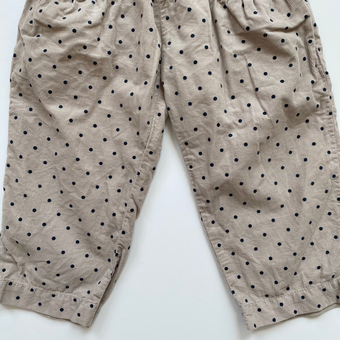 3-4Y Zara beige polka dot needlecord trousers