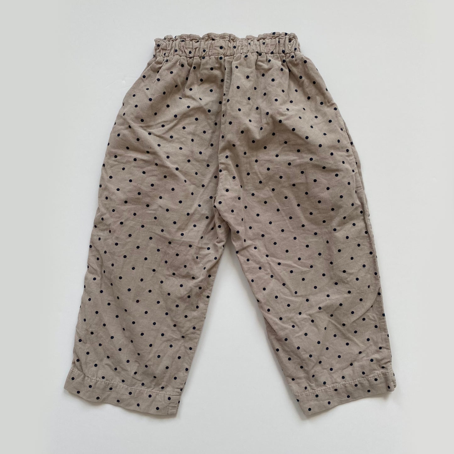 3-4Y Zara beige polka dot needlecord trousers