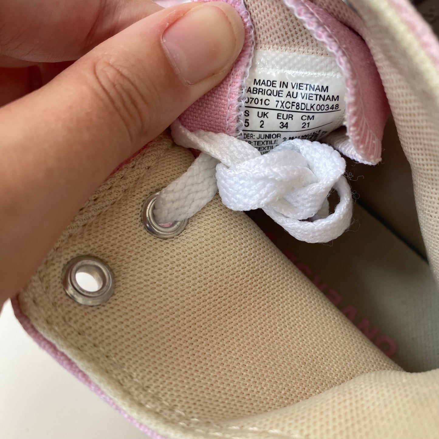 Converse sunflower pink junior UK size 2
