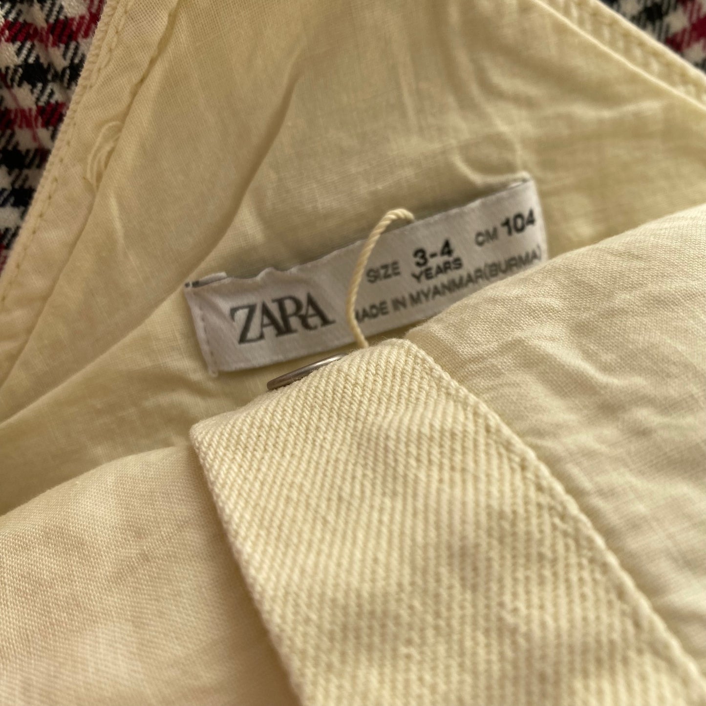 3-4Y Zara butter yellow denim pinafore dress