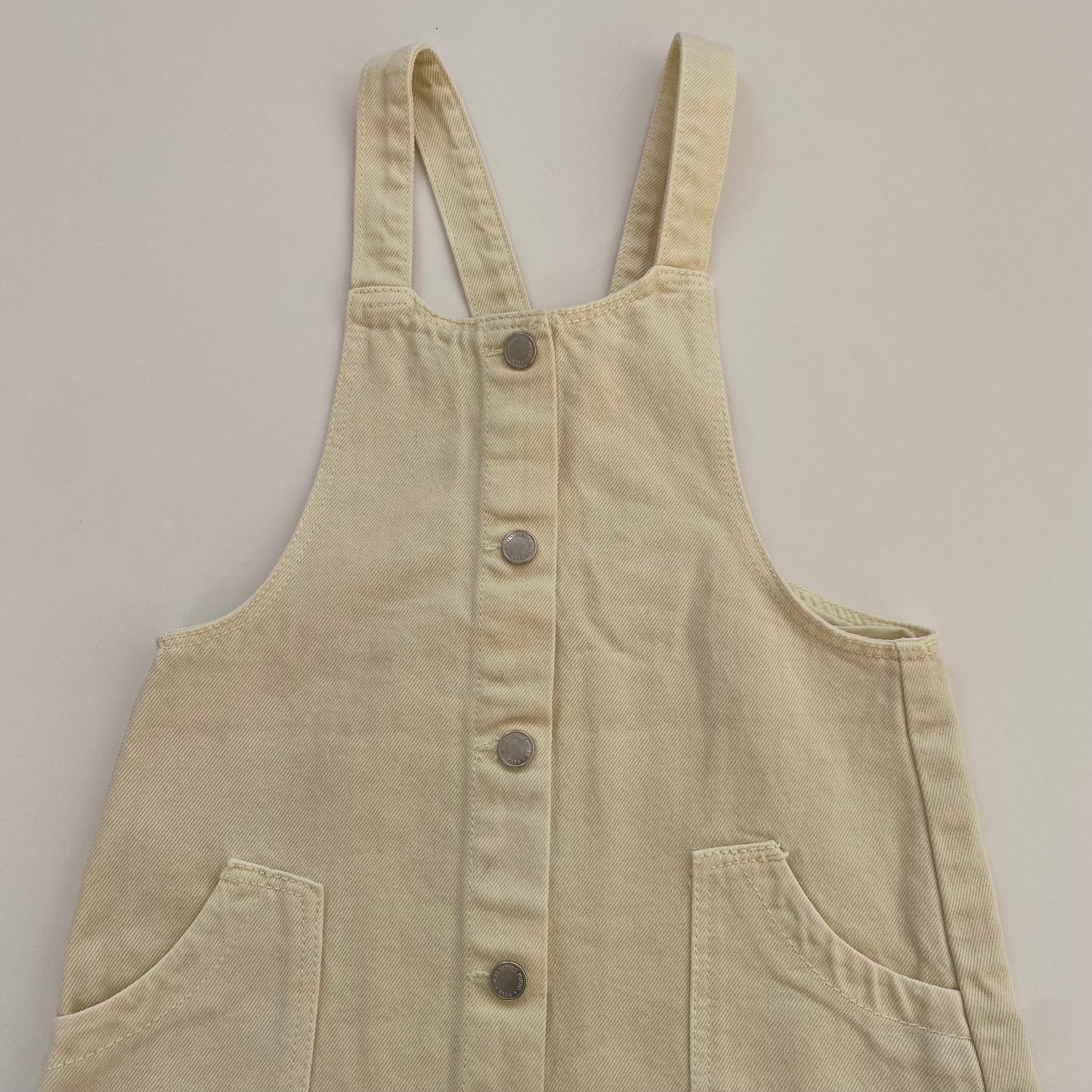 3-4Y Zara butter yellow denim pinafore dress