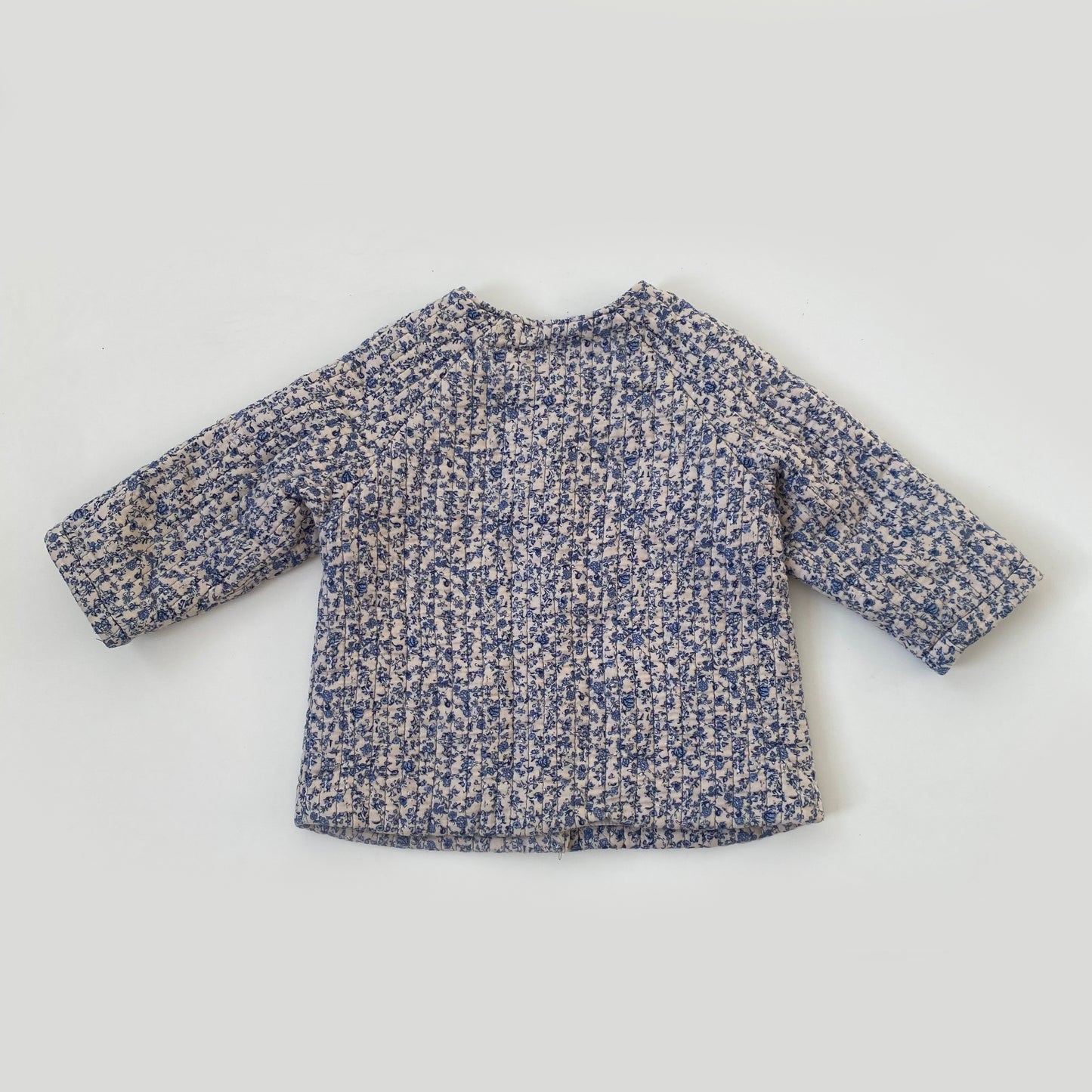 3-4Y Zara quilted jacket with blue flowers