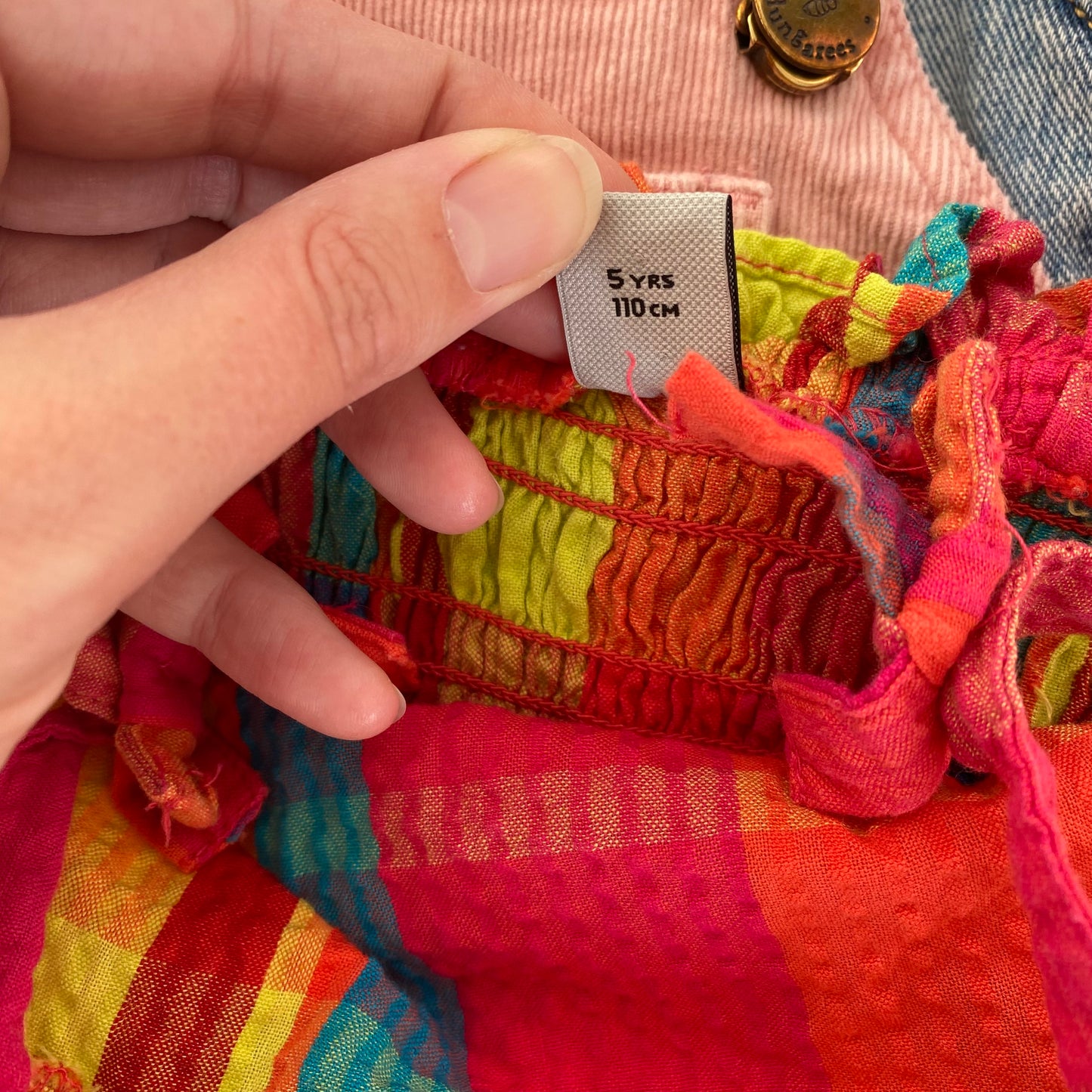 4-5Y Tu check tiered dress