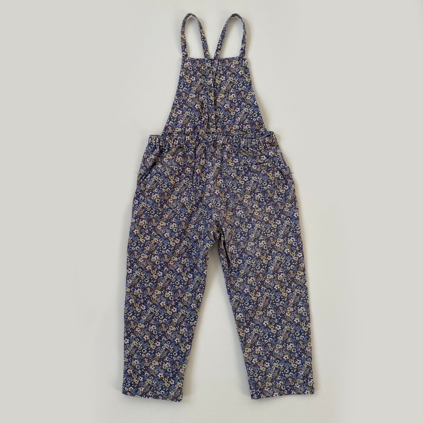 3-4Y Zara blue ditsy floral dungarees