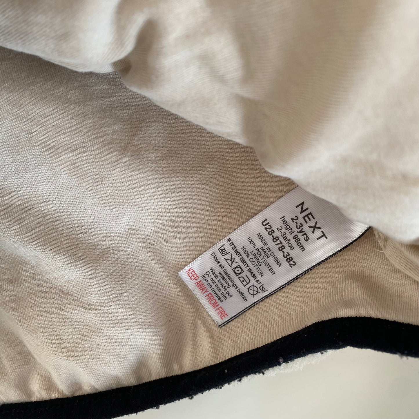 2-3Y Next cream boys fleece