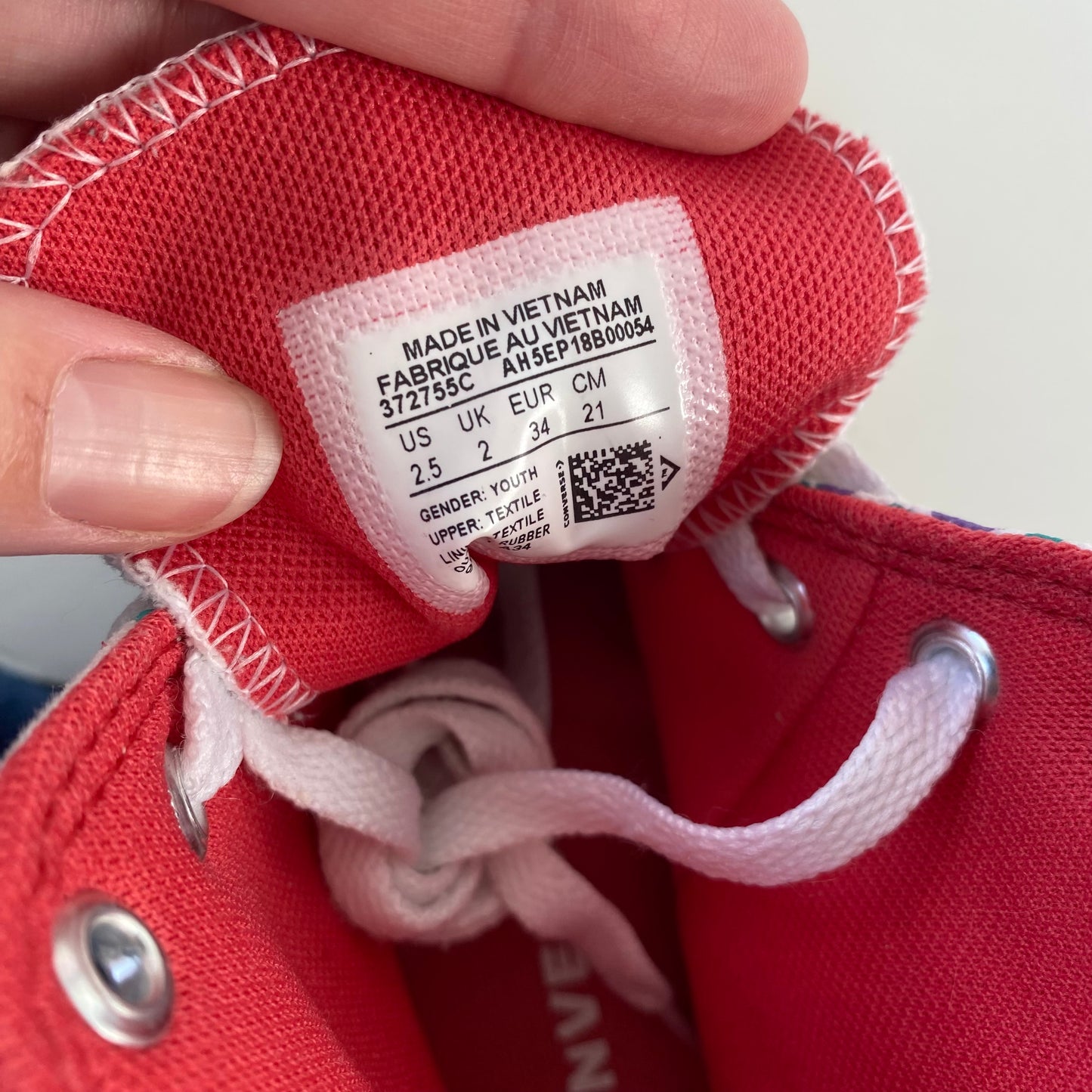 Converse ditsy floral junior UK size 2