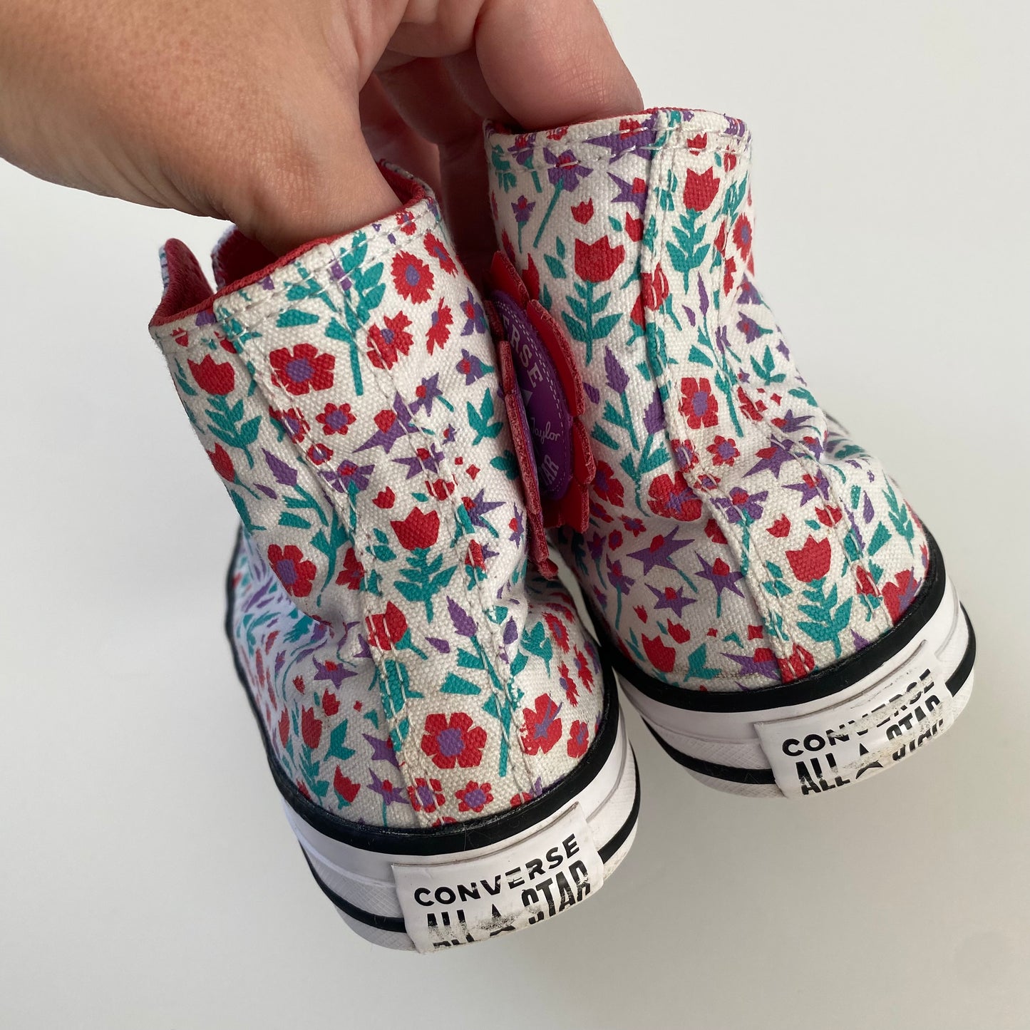 Converse ditsy floral junior UK size 2