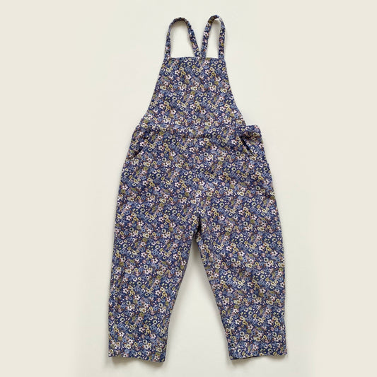 18-24M Zara floral blue dungarees