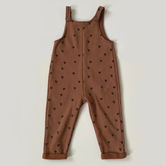 3-4Y Zara brown heart jumpsuit
