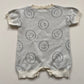 6-12M Hunter + Rose cream smiley face knitted romper