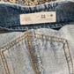 2-3Y Zara blue heart fray wide leg denim dungarees