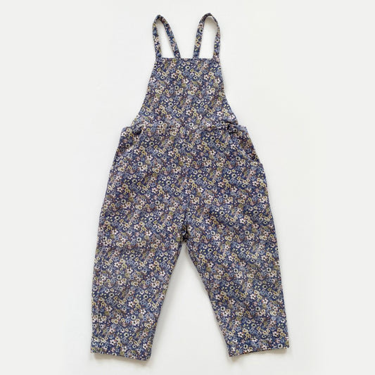 12-18M Zara ditsy floral blue dungarees