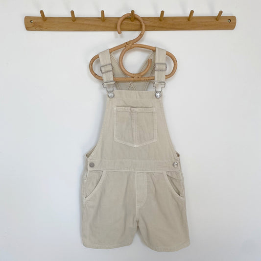 4-5Y Zara sand denim short dungarees