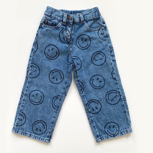 3-4Y Next x Smiley World wide leg jeans
