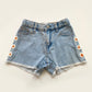 4-5Y Zara denim shorts set with crochet flowers