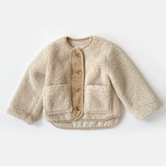 2-3Y Zara cream teddy borg fleece