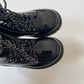 Dr Martens 1460 junior faux fur lined black patent boots UK size 8