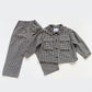 5-6Y Zara black gingham co-ord set - shirt and wide leg trousers