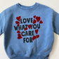 12-18M* Zara Love what you care for sweatshirt with flocked hearts