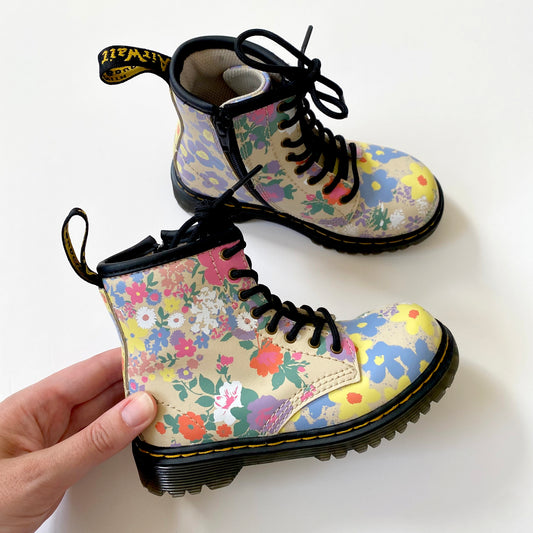Dr Martens 1460 floral mash up hydro pastel UK size 7.5 like new