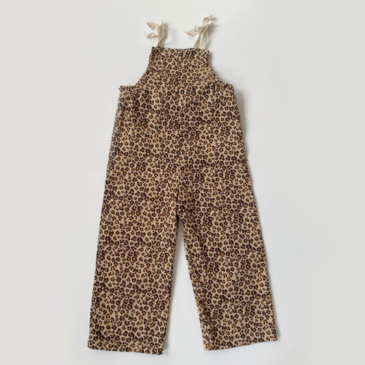 5-6Y* Zara leopard print wide leg jumpsuit