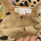 3-4Y Zara corduroy beige black polka dot dungarees