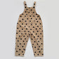 3-4Y Zara corduroy beige black polka dot dungarees