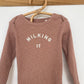 2-3 years Claude and Co Milking it ribbed dusky pink bodysuit