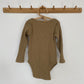 2-3 years Claude and Co Milking it ribbed dusky chocolate bodysuit