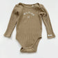 2-3 years Claude and Co Milking it ribbed dusky chocolate bodysuit