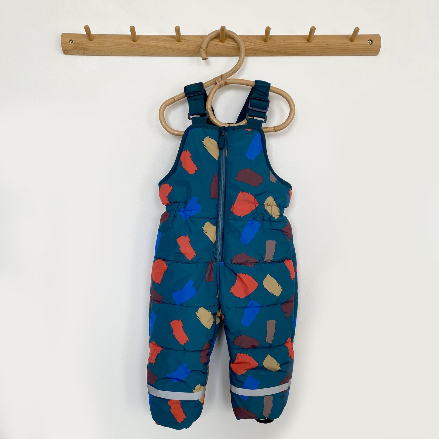 12-18M* Zara teal terrazzo zip up snowsuit