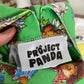 1-2Y Project Panda handmade green hedgehog frill romper