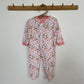 6-9M Kyle & Deena strawberry zip sleepsuit