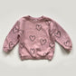 2-3Y Zara pink hearts sweatshirt