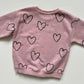 2-3Y Zara pink hearts sweatshirt
