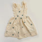 18-24M Zara cream embroidered floral frill cross back dress