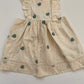 18-24M Zara cream embroidered floral frill cross back dress