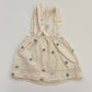 18-24M Zara cream embroidered floral frill cross back dress