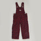 3Y Oshkosh B'Gosh red floral needlecord soft dungarees