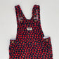 3Y Oshkosh B'Gosh red floral needlecord soft dungarees