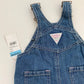6M Oshkosh denim dungarees with pink detail - new with tags